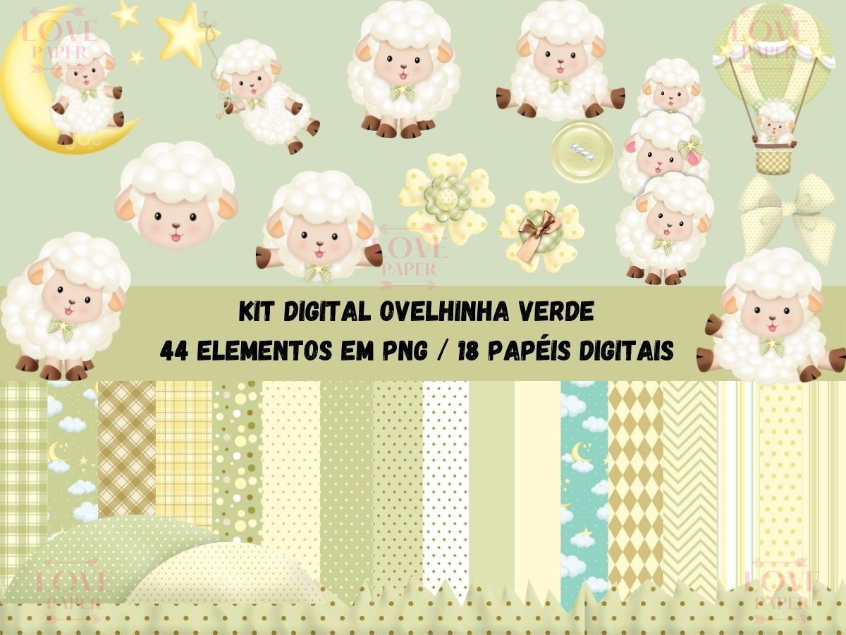Kit Digital - Ovelhinha Verde