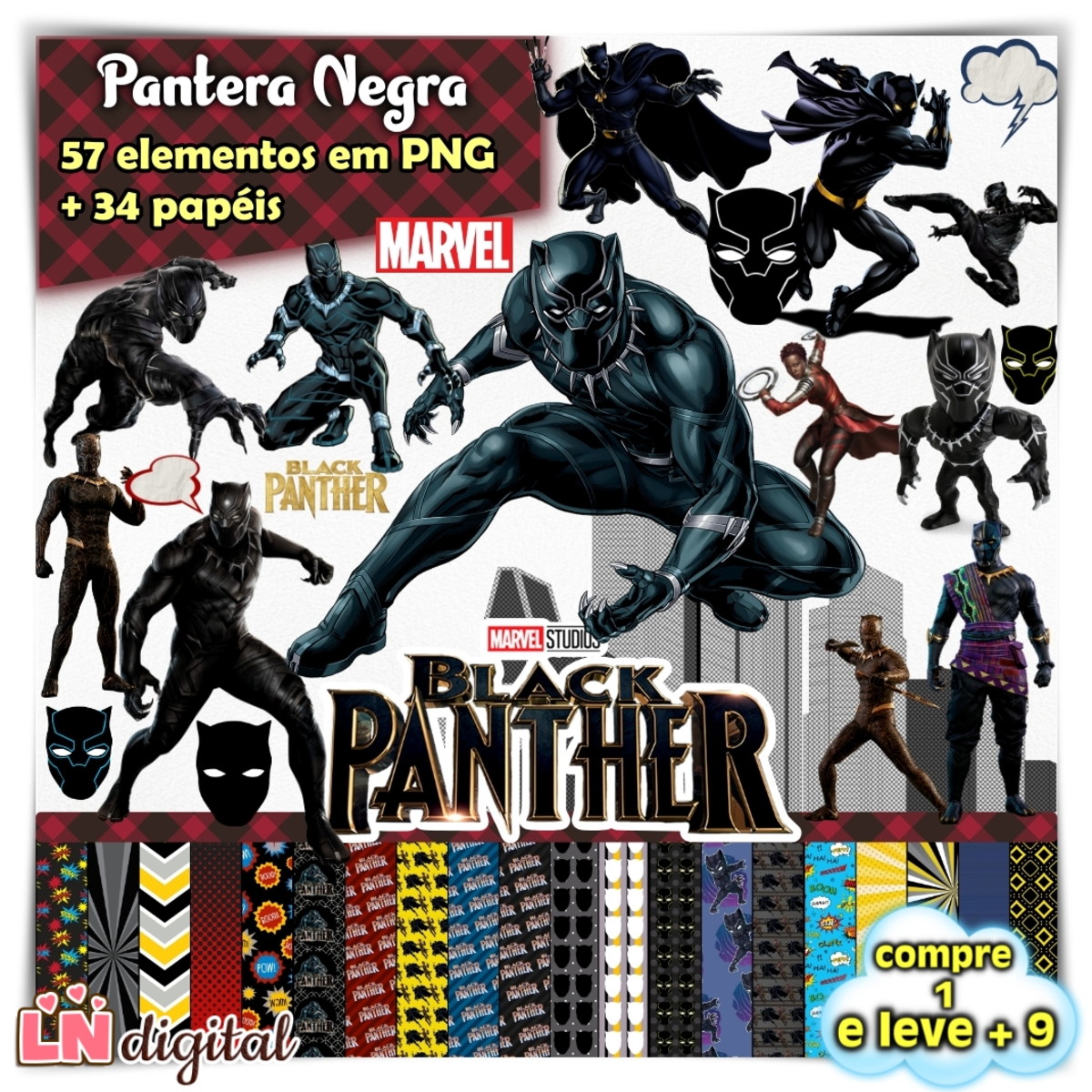 Kit Digital Pantera Negra