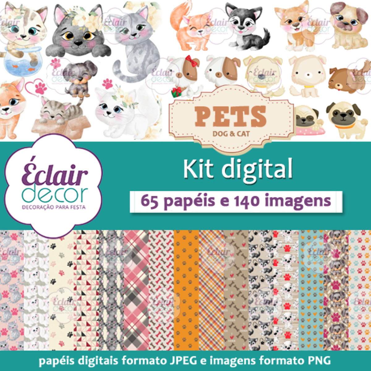 Kit Digital PET / CACHORRINHO E GATINHO