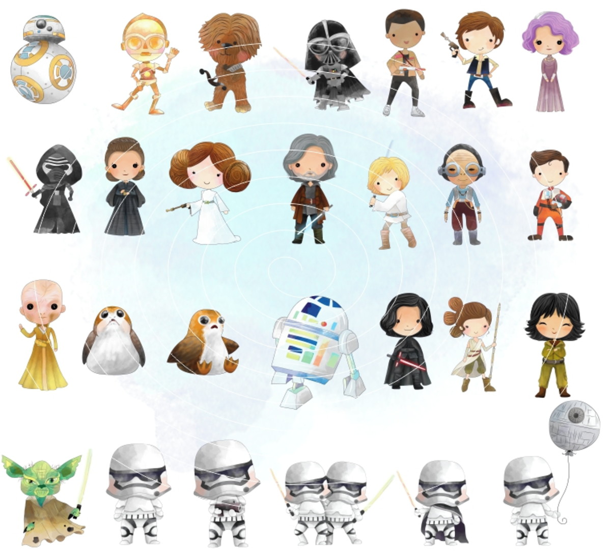 Mega Kit Digital - Star Wars Aquarela (cod. 0095) - Imagem 3