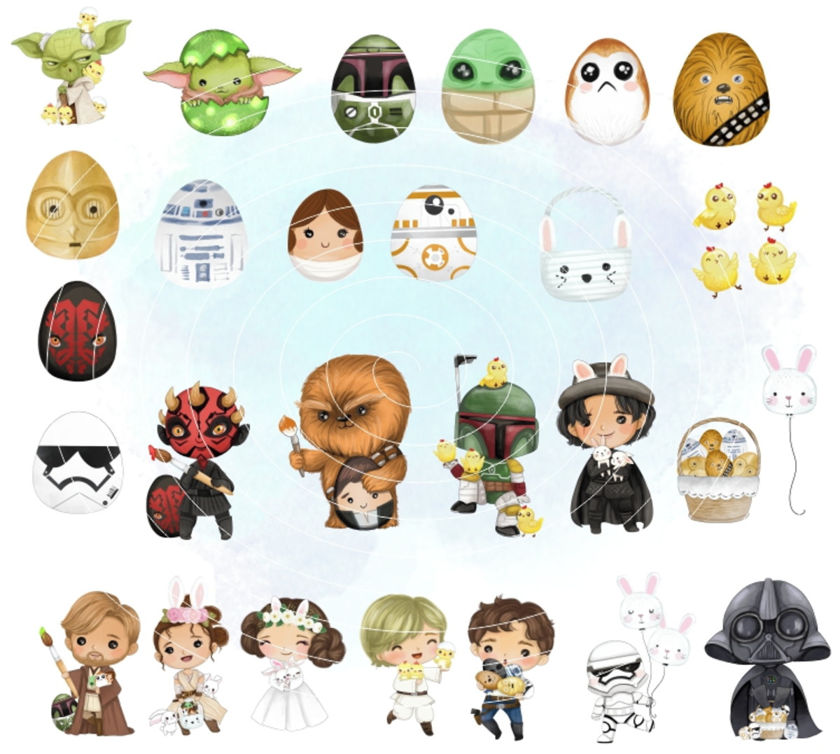 Mega Kit Digital - Star Wars Aquarela (cod. 0095) - Imagem 5