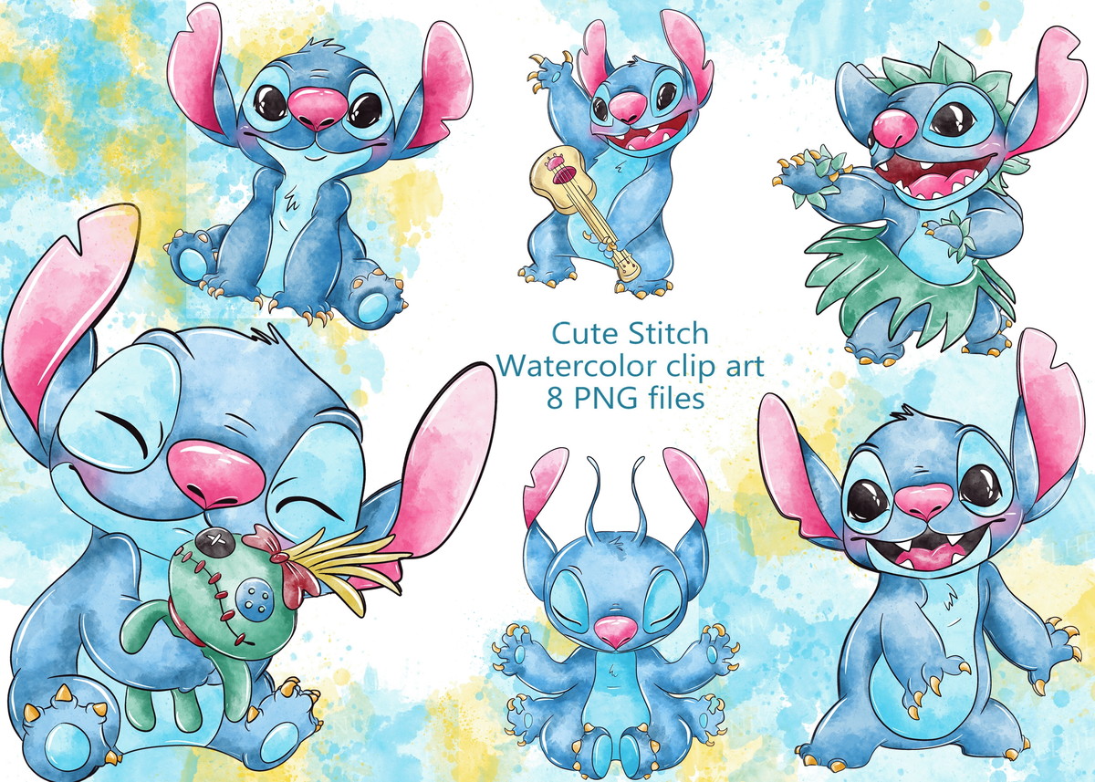 Kit Digital - Stitch Aquarela 2