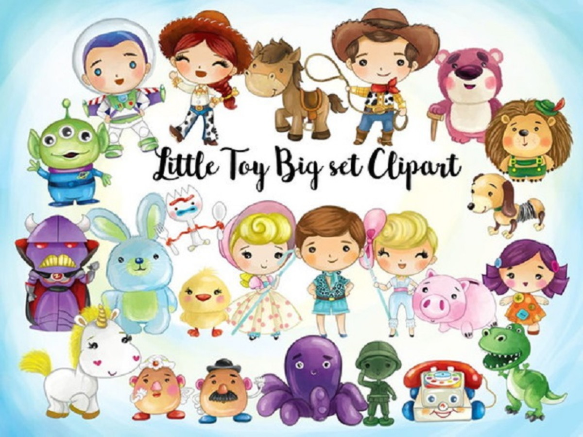 KIT DIGITAL TOY STORY AQUARELA