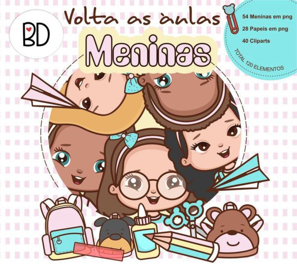 Kit Digital - Volta Às Aulas Meninas