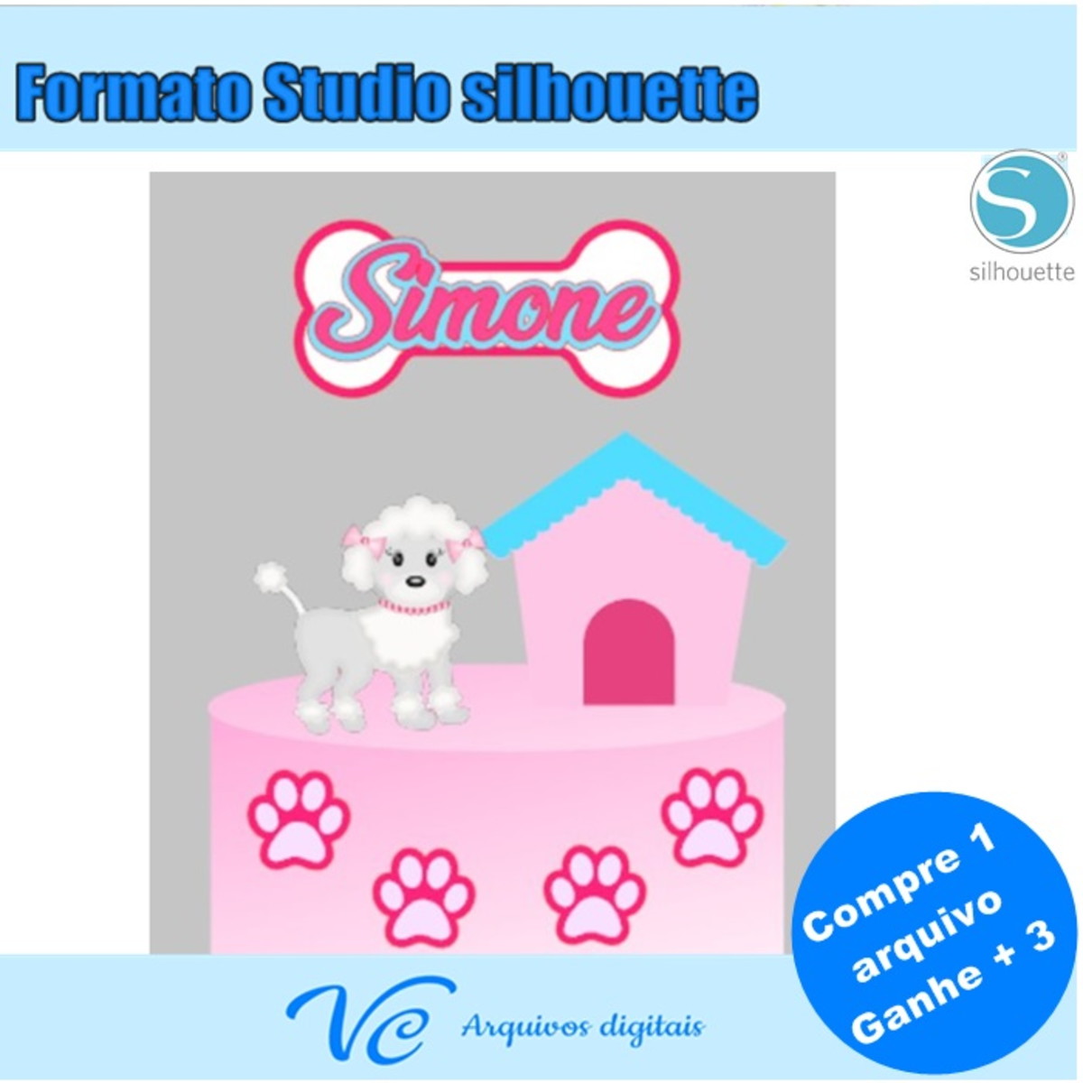 M959- Arquivo de corte topo PETS CAMADAS 8