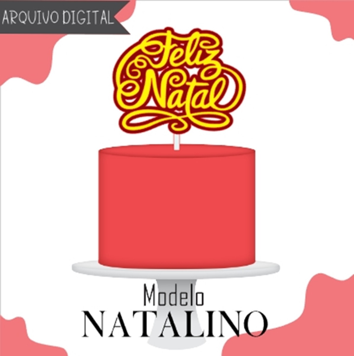 Natal Natalino-topo de Bolo Arquivo de Corte e Impressão(7)