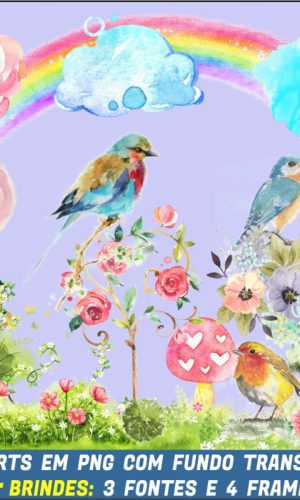 Promo 2 Em 1 - Kit Digital Jardins Aquarela