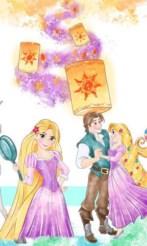 Rapunzel Aquarela ,kit Digital Compre 1 Leve 3