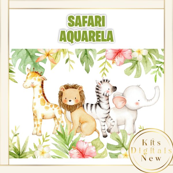 SAFARI AQUARELA KIT DIGITAL