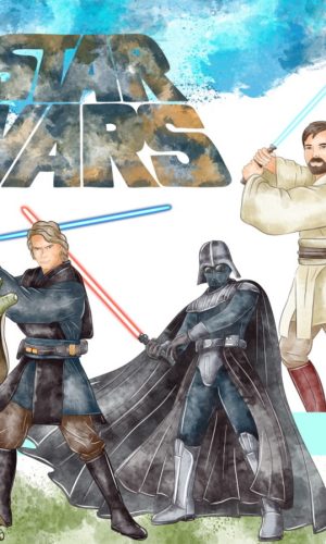Star Wars Aquarela ,kit Digital Compre 1 Leve 3