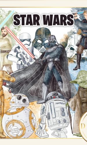 Star Wars Aquarela Kit Digital