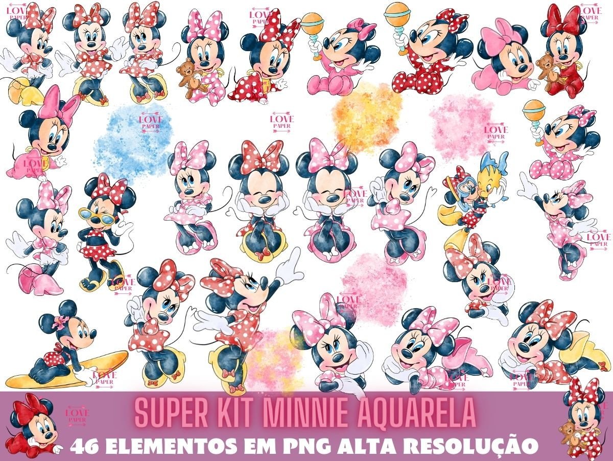 Super Kit Minnie Aquarela