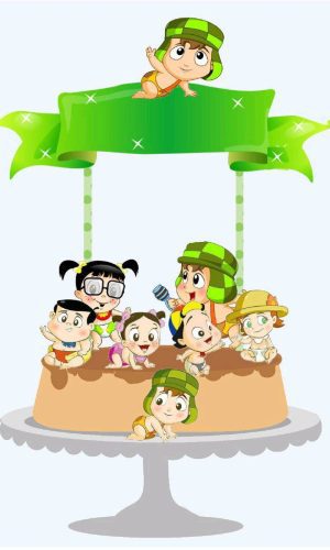 Topo Chaves Cute + 4 Arquivos a Sua Escolha