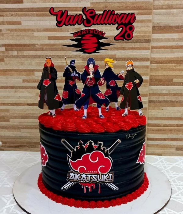 Topo de Bolo Akatsuki