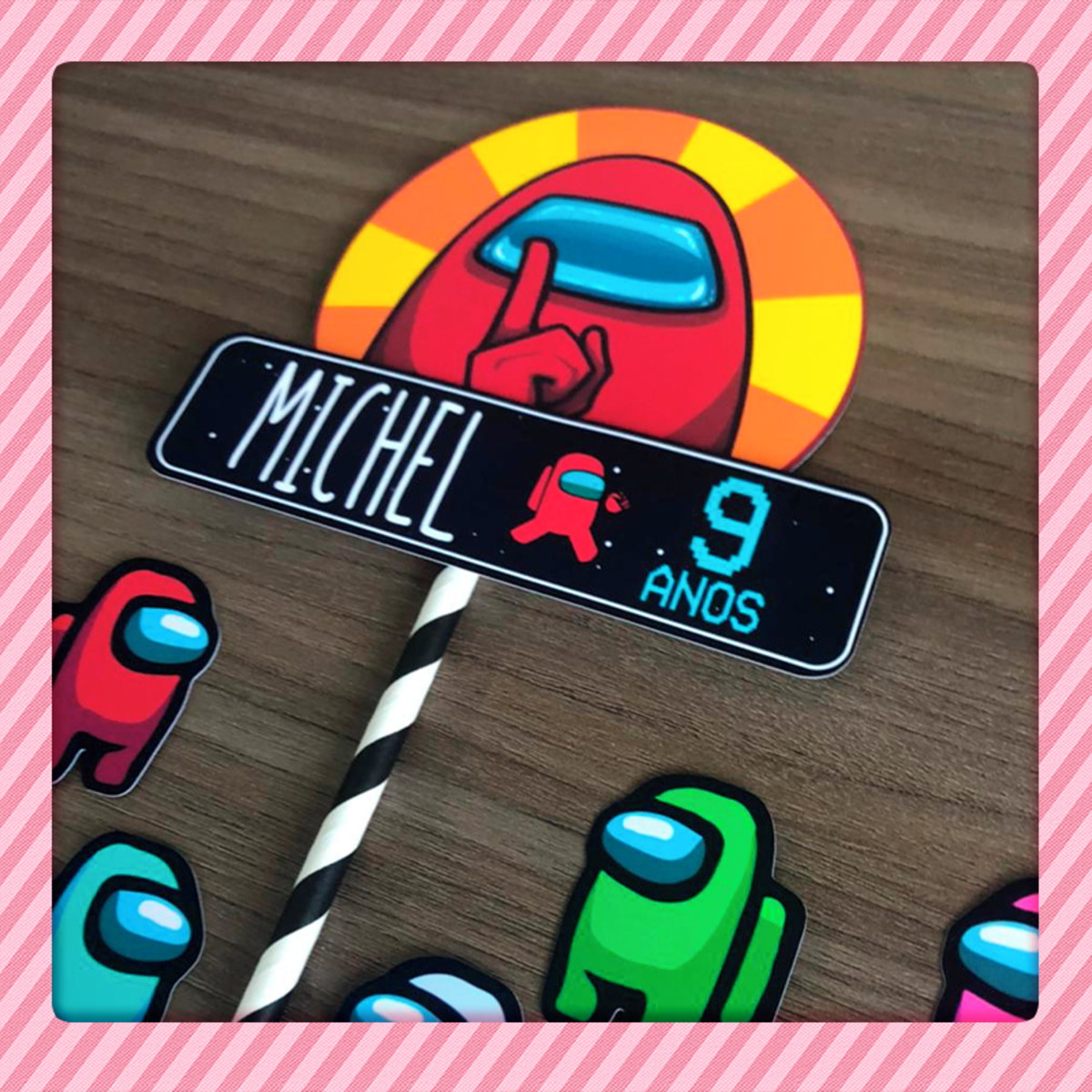 Topo de Bolo Among Us - Imagem 2