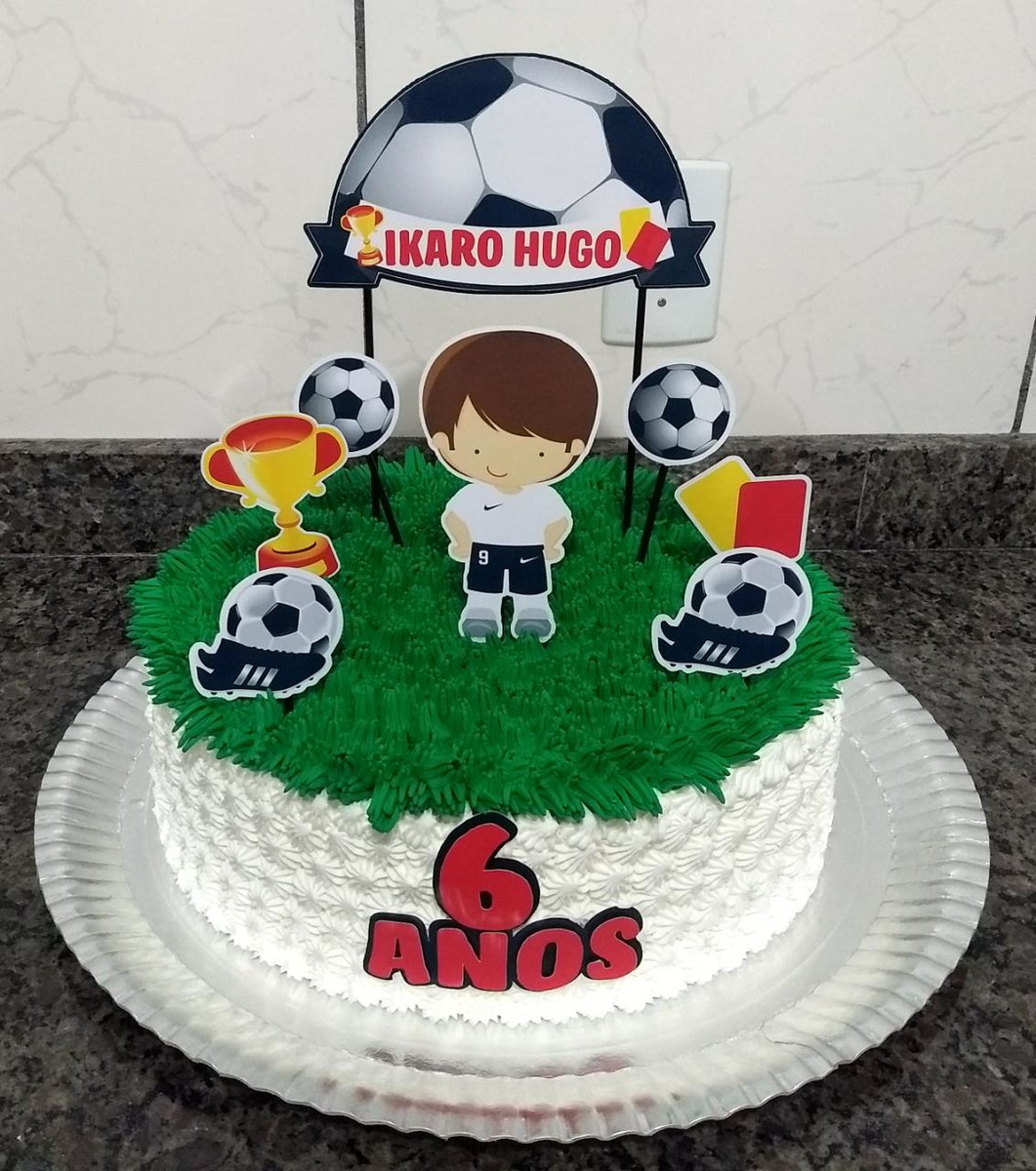 Topo de bolo Arquivo de Corte Silhouette Futebol 02