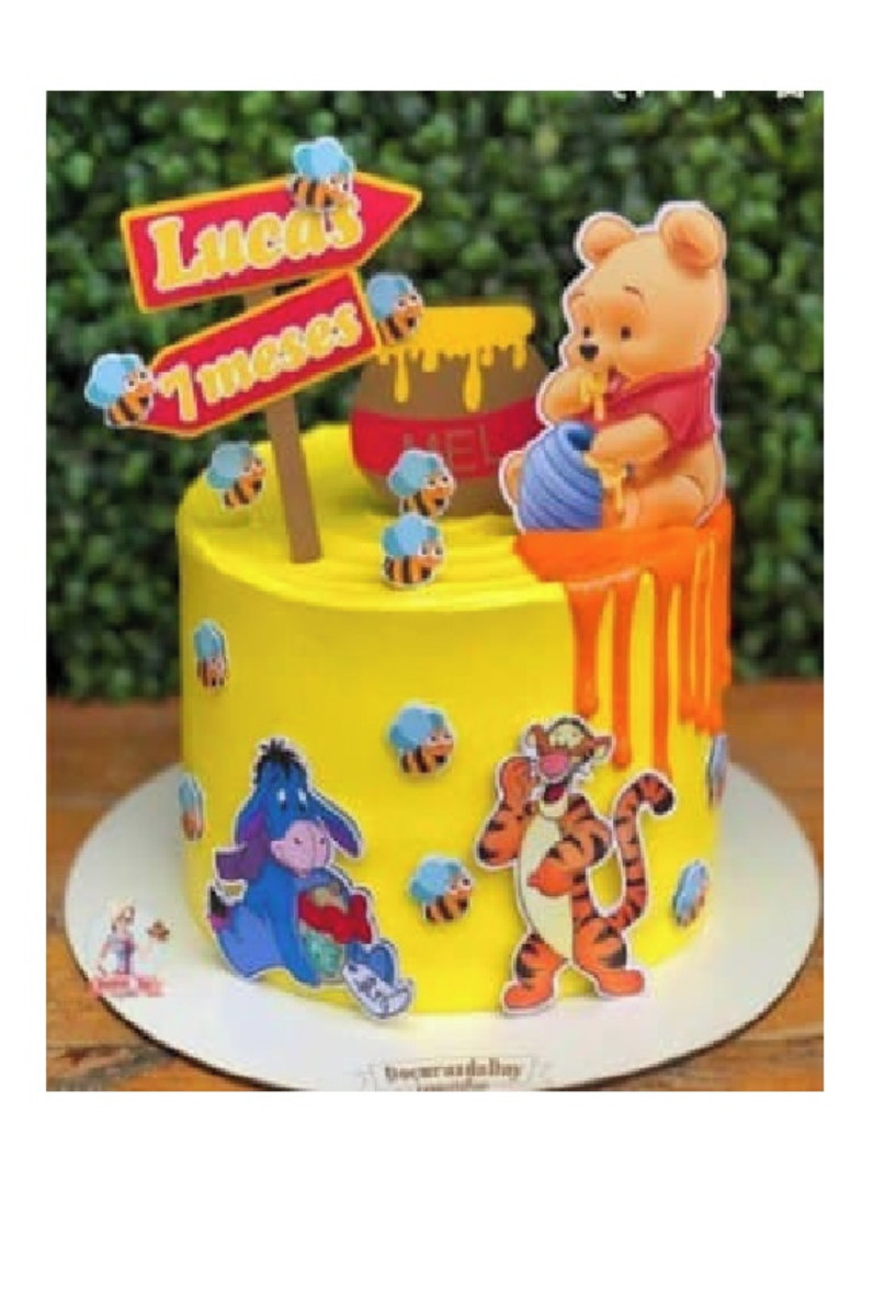 Topo de bolo arquivo digital ursinho pooh