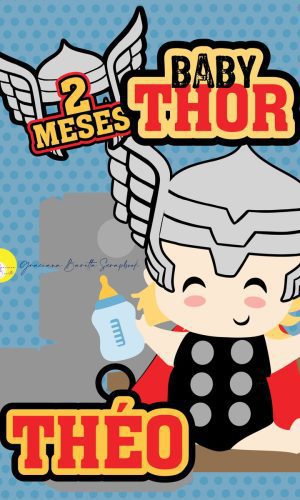 Topo de Bolo Baby Thor em Camadas