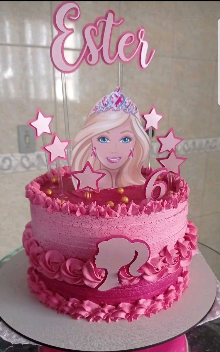 Arquivo de corte Digital - Topo de Bolo Barbie