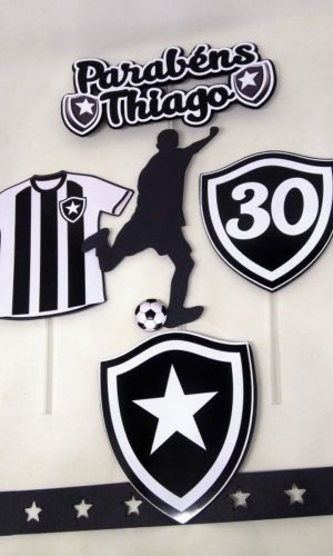 Topo de Bolo Botofogo (Arquivo de Corte Silhouette)