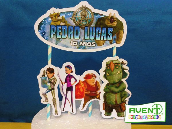 Topo de Bolo Caçadores de Trolls