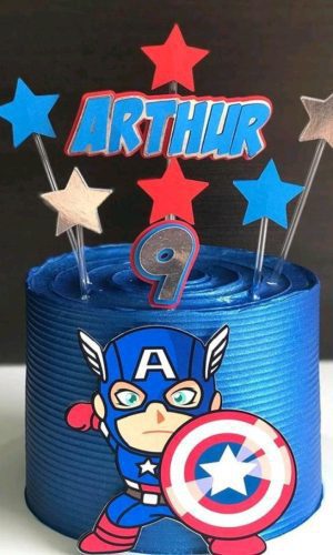 TOPO DE BOLO Capitão America+ 4 ARQUIVOS A SUA ESCOLHA