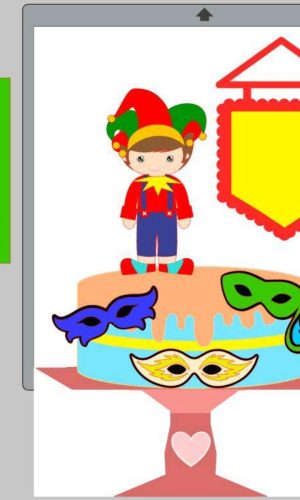 Topo de Bolo Carnaval Meninos +4 Arquivos a Sua Escolha
