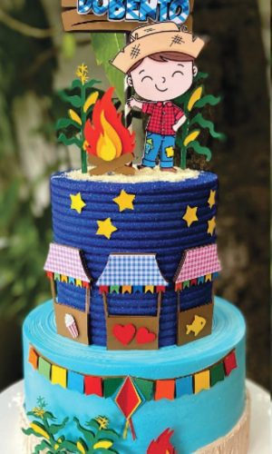 Topo de Bolo Festa Junina Menino Arquivo de Corte