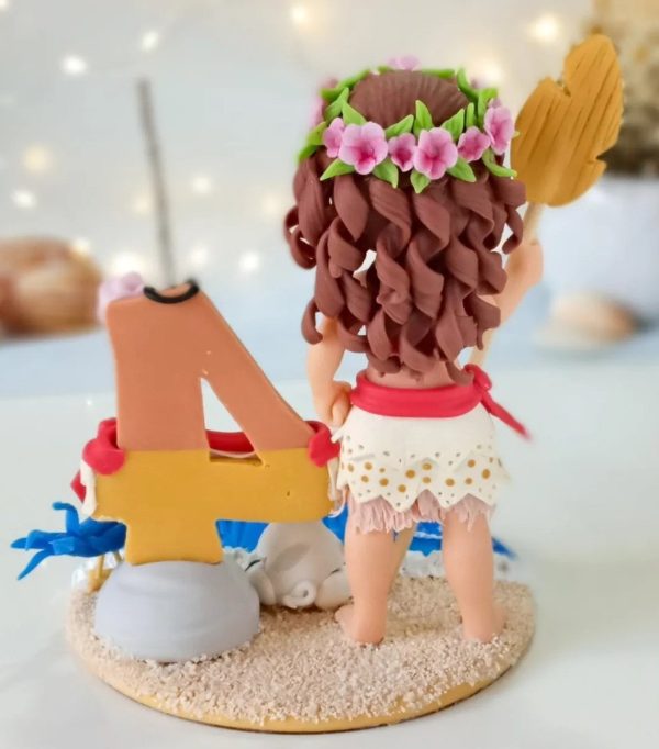 Topo de Bolo Moana em Biscuit - Imagem 3