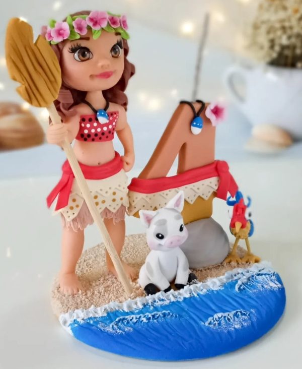Topo de Bolo Moana em Biscuit - Imagem 4