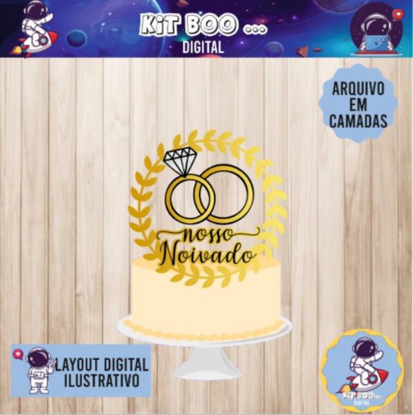 Arquivo Topo De Bolo Noivado Topo De Bolo Para Imprimir