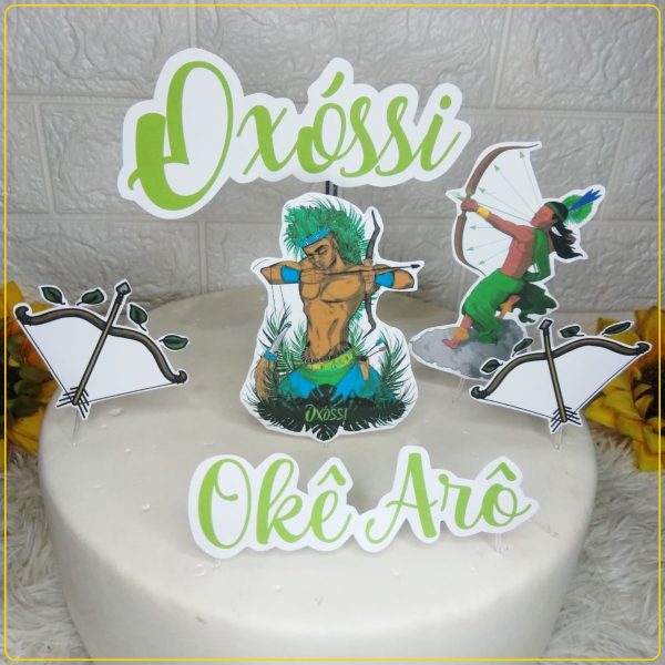 Topo De Bolo Orixá Oxóssi - Topo De Bolo Religião