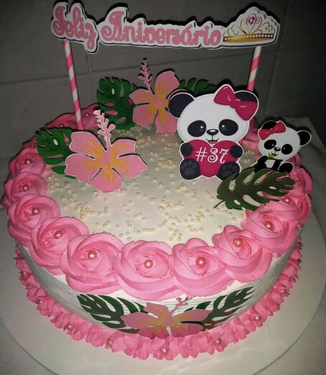 Topo de Bolo Panda (Arquivo Digital) - Imagem 2