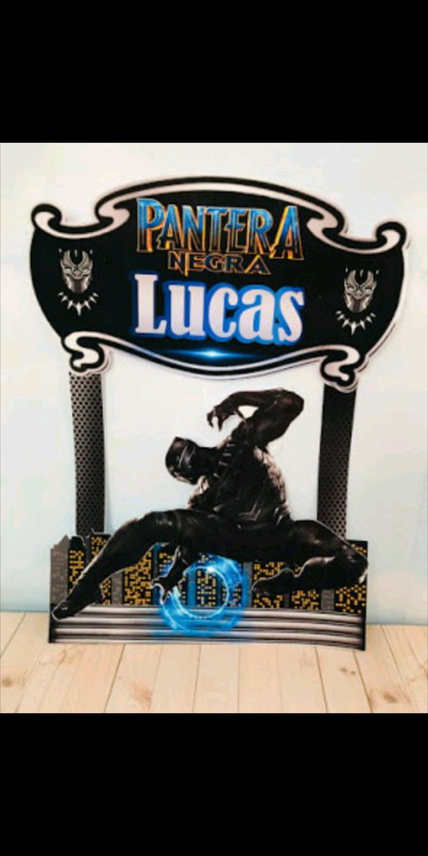 Topo de Bolo Pantera Negra +4 ARQUIVOS A SUA ESCOLHA
