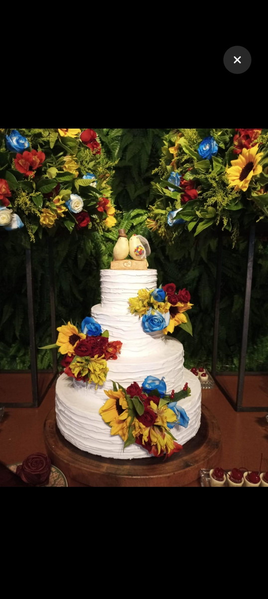 Topo de Bolo Passarinhos Casamento