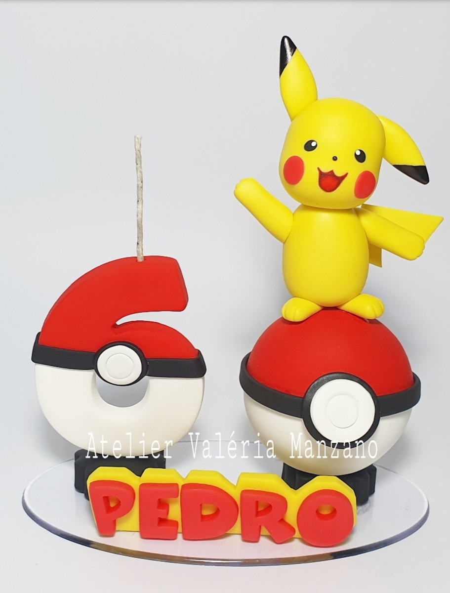 Topo de Bolo Pikachu Personalizado