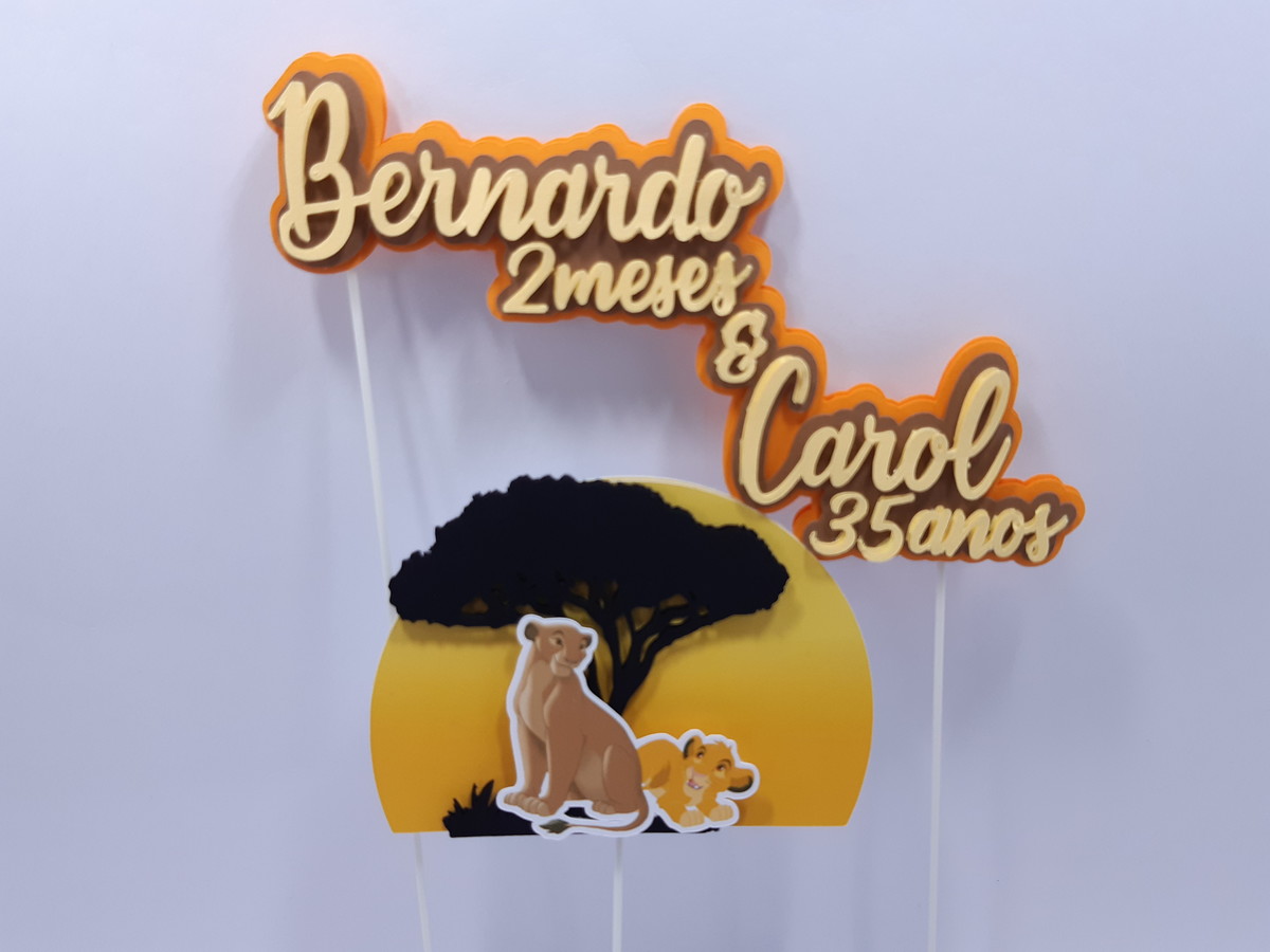 Topo De Bolo Rei Leão