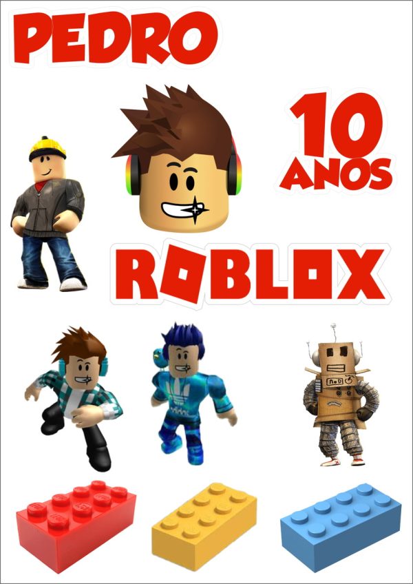 Topo de Bolo Roblox -0 Arquivo Digital