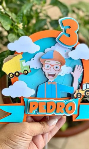 Topo de Bolo Blippi