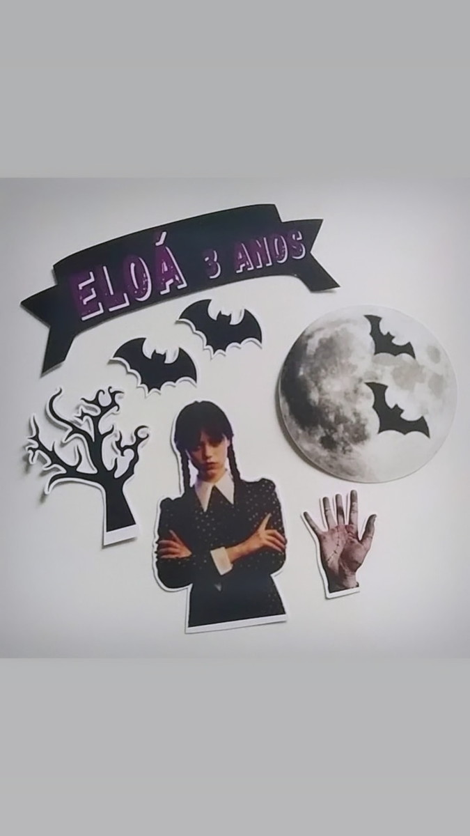 Topo de Bolo Wandinha - Imagem 2