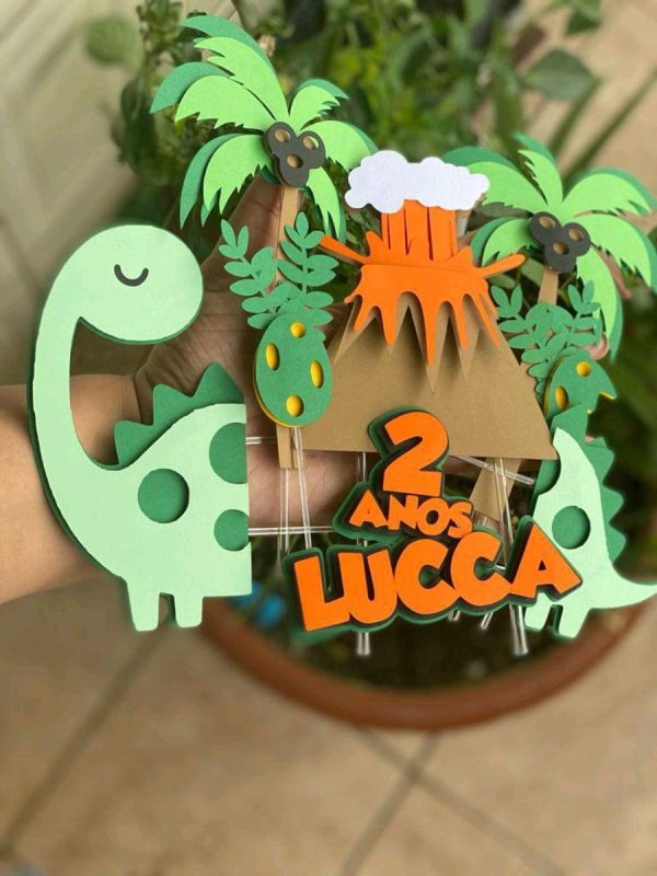 Topo Dino Cute 2(+ 4 Arquivos a Sua Escolha