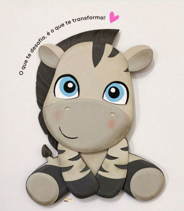 Topo em Camadas Zebra Cute + 4 Arquivos a Sua Escolha