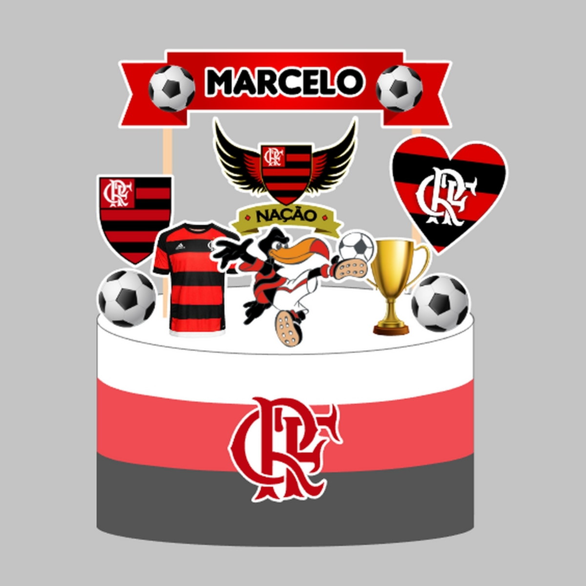 Topo Flamengo - Arquivo de Corte Silhouette (cód. T130)