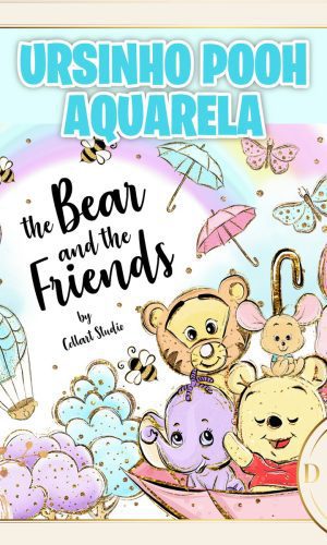 URSINHO POOH AQUARELA KIT DIGITAL