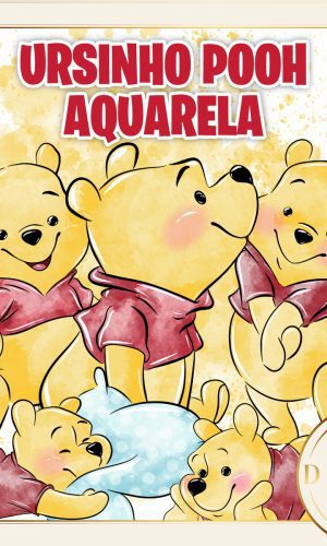 URSINHO POOH AQUARELA KIT DIGITAL