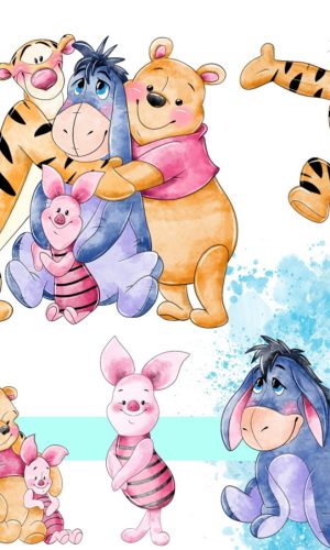 Ursinho Pooh Kit Digital Aquarela Compre 1 Leve 3