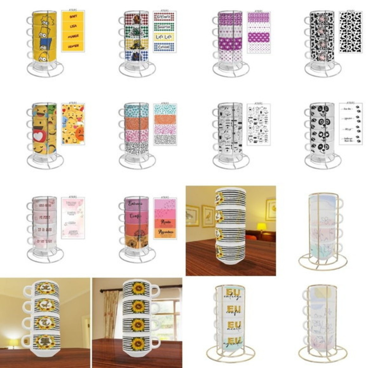 Xícaras Torre - Combo - Kit Digital para Sublimação