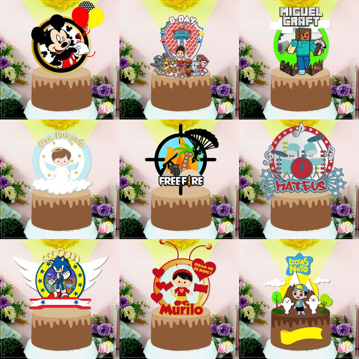 9 Topos De Bolo - Festa Menino