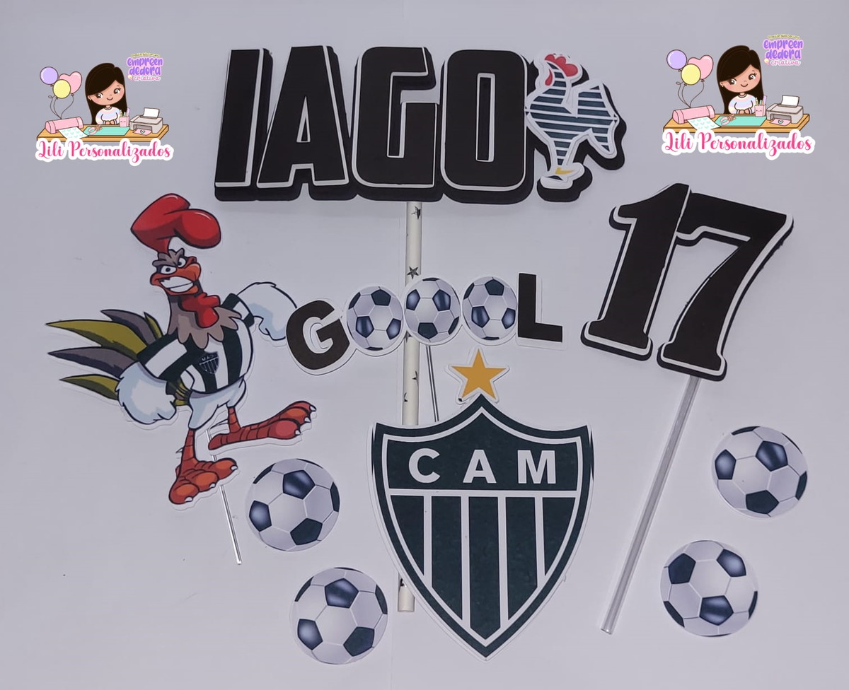 Arquivo Corte Topo de Bolo Galo Lili 01 - Imagem 2