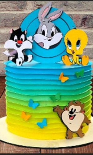 Arquivo Corte Topo de Bolo Looney Tunes Baby Camadas (#2600)